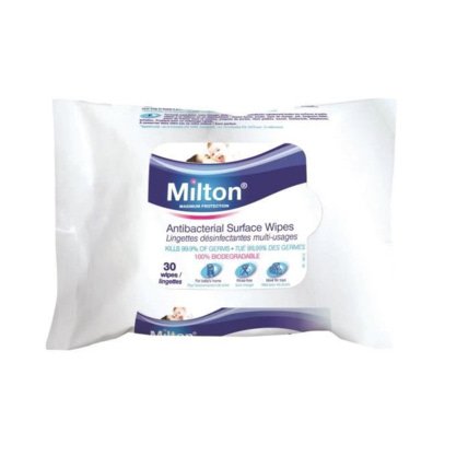 Avis Lingettes nettoyantes et désinfectantes MILTON 1