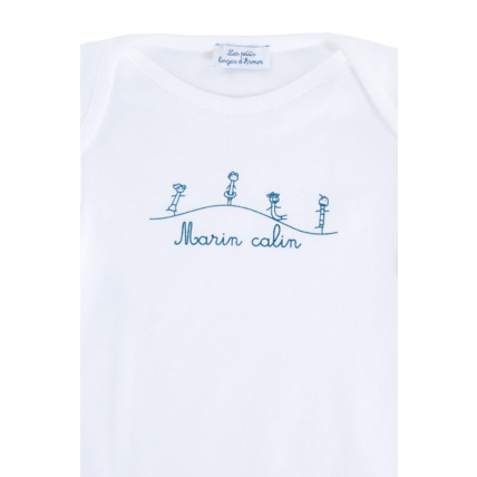 Avis Lot de 2 Bodies "Yannig" Baby - coton - Blanc/Navire ARMOR-LUX 5