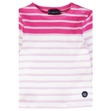 Avis Marinière bicolore Baby - coton épais - Fucsia/Mauve Rose/Milk ARMOR-LUX 3