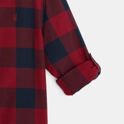 Avis Chemise à carreaux col américain rouge garçon OKAIDI 4