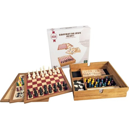 Avis Coffret jeux en bois 10 en 1 NOM D'UN PION 1