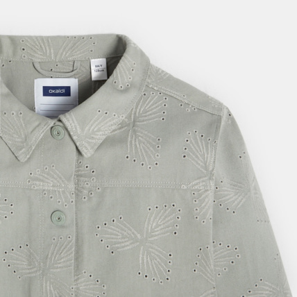 Avis Veste en broderie anglaise vert fille OKAIDI 3