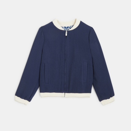Avis Blouson imprimé réversible bleu fille OKAIDI 4