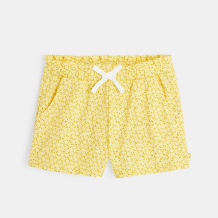 Avis Short maille imprimé feuillage jaune fille OKAIDI 1