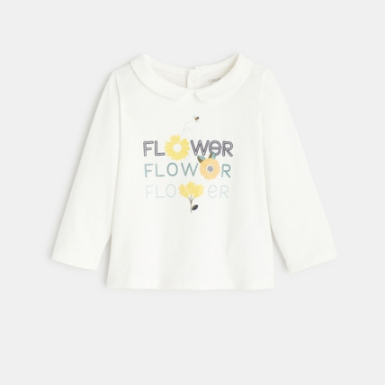 Avis T-shirt Flower col claudine OBAÏBI 1