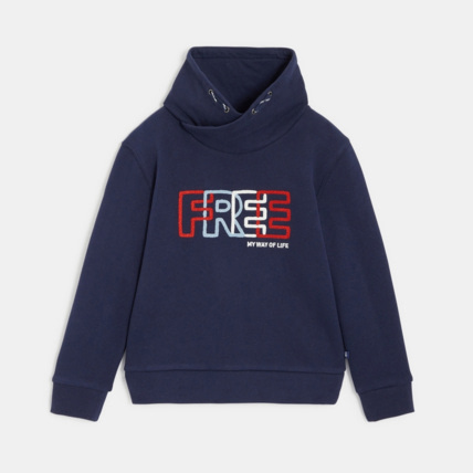 Avis Sweat-shirt à message bleu garçon OKAIDI 1