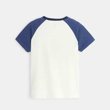 Avis T-shirt bicolore à message bleu garçon OKAIDI 4