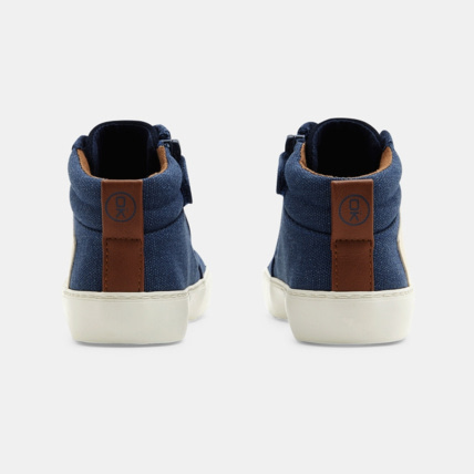 Avis Baskets mid mix matières à lacets bleues garçon OKAIDI 4