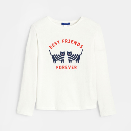 Avis T-shirt best friends forever bleu fille OKAIDI 2