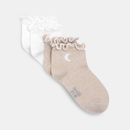 Avis Socquettes fantaisie (lot de 2) beige fille OKAIDI 1