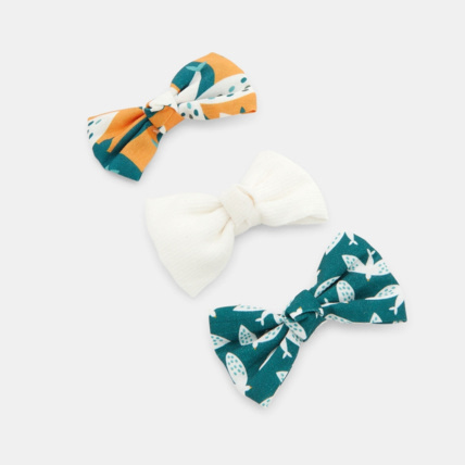 Avis Barrettes nœuds papillon imprimés (lot de 3) jaune fille OKAIDI 1