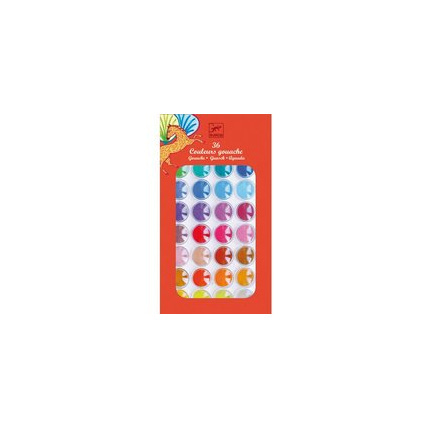 Avis Coffret 36 pastilles de gouaches DJECO 1