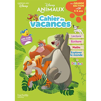 Avis Disney animaux - De la Grande Section au CP - Cahier de vacances 2023 Hachette Éducation 1