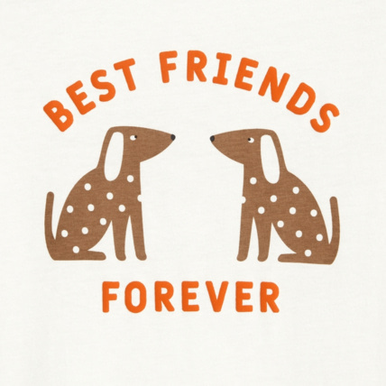 Avis T-shirt best friends forever jaune fille OKAIDI 3