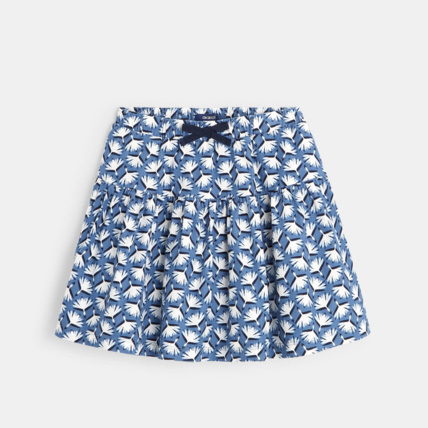 Avis Jupe patineuse en velours imprimé bleue fille OKAIDI 1