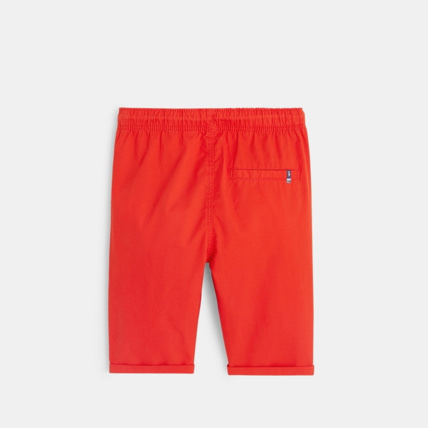 Avis Bermuda slim en toile unie rouge garçon OKAIDI 4