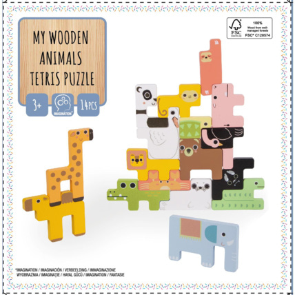 Avis Jouet bois Puzzle animal tétris bois CARREFOUR WOODEN 1