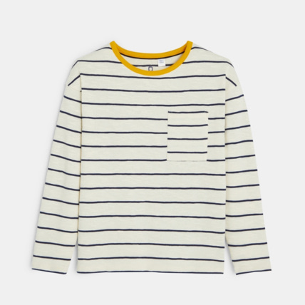 Avis T-shirt rayé blanc garçon OKAIDI 2