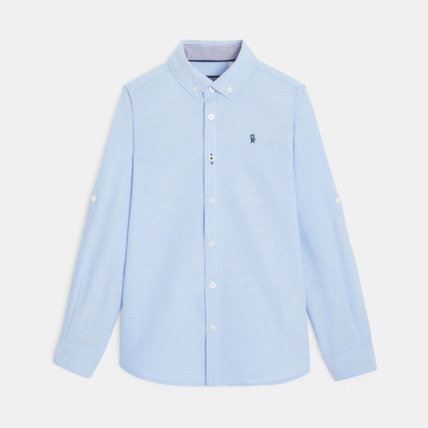Avis Chemise Oxford à col américain turquoise garçon OKAIDI 2