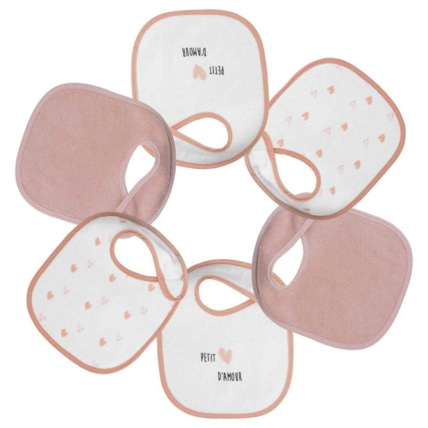 Avis Lot 6 bavoirs naissance petit coeur d'amour Trois Kilos Sept 1