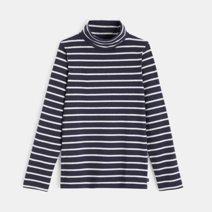 Avis T-shirt col roulé rayé bleu garçon OKAIDI 1