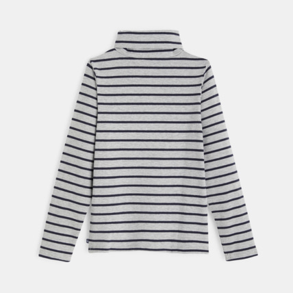 Avis T-shirt col roulé rayé gris garçon OKAIDI 3