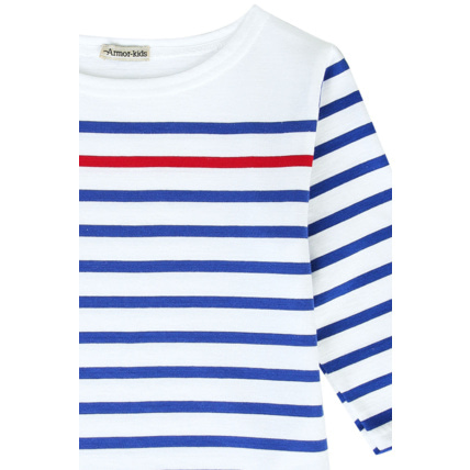 Avis Marinière manches 3/4 Kids - coton - Blanc/Etoile/Braise ARMOR-LUX 3