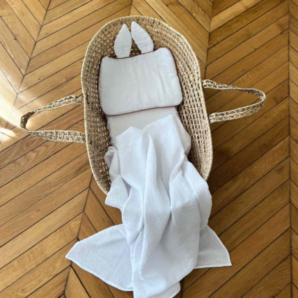 Avis Lot de 3 maxi langes, bleuet blanc et bleu Sevira Kids 4