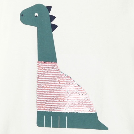 Avis T-shirt à sequins magiques Dragon vert fille OKAIDI 4