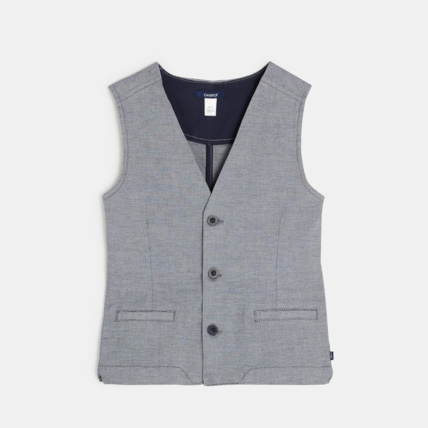 Avis Gilet de costume turquoise garçon OKAIDI 1