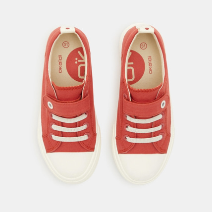 Avis Tennis toile à scratch orange garçon OKAIDI 3