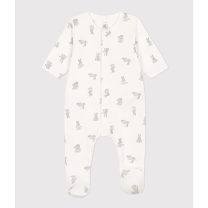 Avis Pyjama bébé lapins en tubique Marshmallow Gris Petit Bateau 1