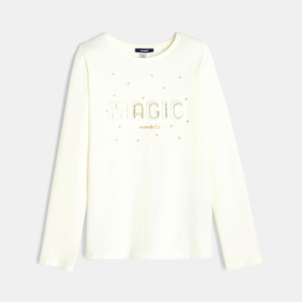 Avis T-shirt à motif blanc fille OKAIDI 1