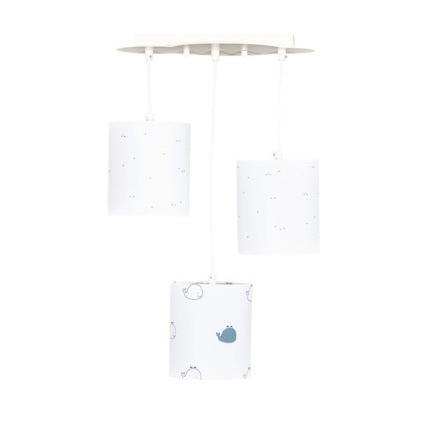 Avis Suspension lumineuse trio Blue Baleine Sauthon 1