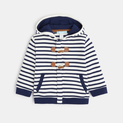 Avis Sweat molleton rayé zippé à capuche OBAÏBI 1