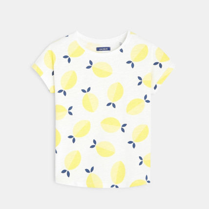 Avis T-shirt imprimé jaune fille OKAIDI 1