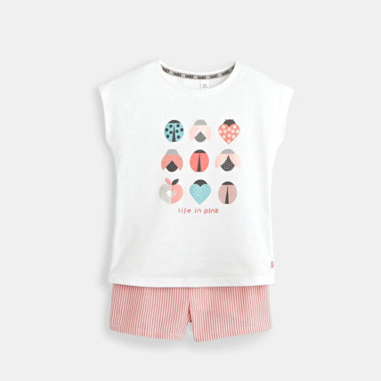 Avis Pyjama-short en jersey blanc fille OKAIDI 1