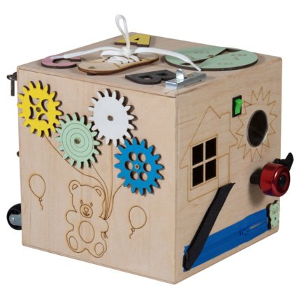 Avis Cube d'activités en bois Montessori Busy TIMEO 3TOYSM 1