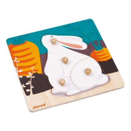 Avis Puzzle lapin 4 pièces en bois JANOD 1