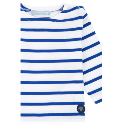 Avis Marinière "Beg Meil" Baby - coton léger - Blanc/Etoile ARMOR-LUX 2
