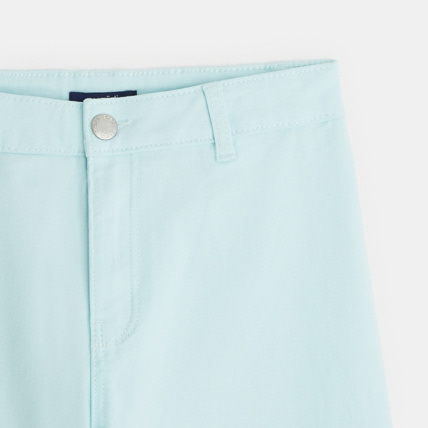 Avis Pantalon large toile stretch bleu fille OKAIDI 3