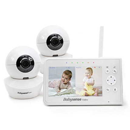Avis Babyphone vidéo avec écran divisé 4,3“ et 2 caméras Babysense 1