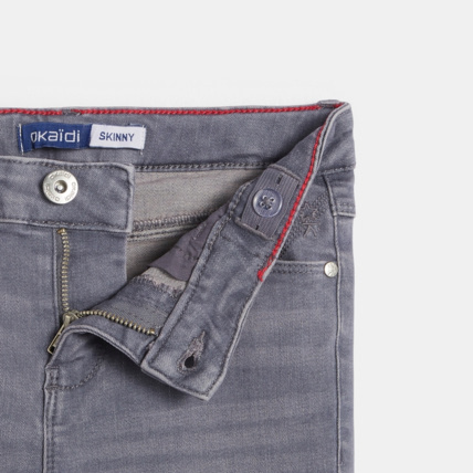 Avis Jean skinny hyper stretch gris fille OKAIDI 3