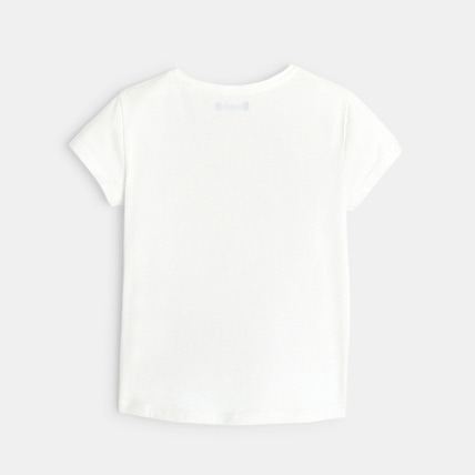 Avis T-shirt manches courtes à motif irisé Etoile blanc fille OKAIDI 3
