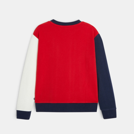 Avis Sweat-shirt tricolore colorblock rouge garçon OKAIDI 4