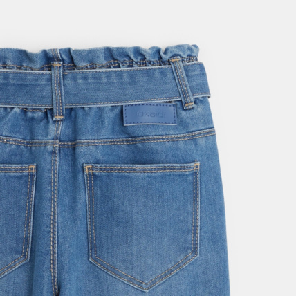 Avis Jean mom à ceinture amovible bleu fille OKAIDI 3