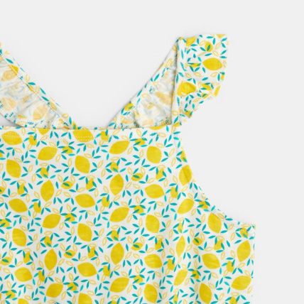 Avis Robe courte en jersey imprimé jaune fille OKAIDI 3