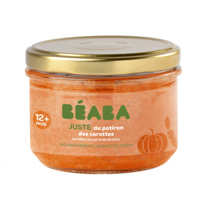 Avis Petit pot Juste une purée de potiron, carottes, lentilles corail et lait de coco BÉABA 1
