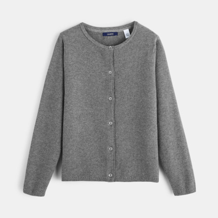 Avis Gilet boutonné gris fille OKAIDI 1