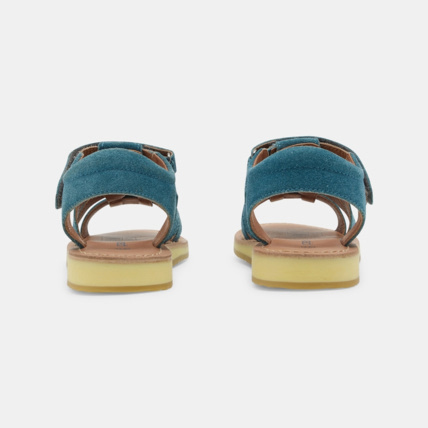Avis Sandales mix matière cuir à scratch bleues garçon OKAIDI 4